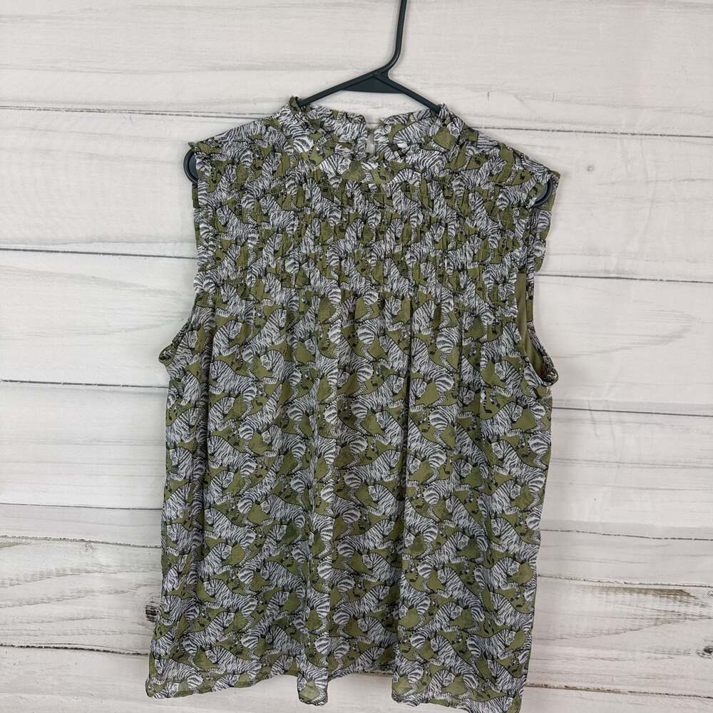 Valerie Stevens Women's Light Blue/Cyan Textured Sleeveless Tank Top Blouse A-11